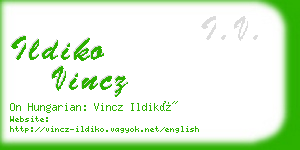 ildiko vincz business card